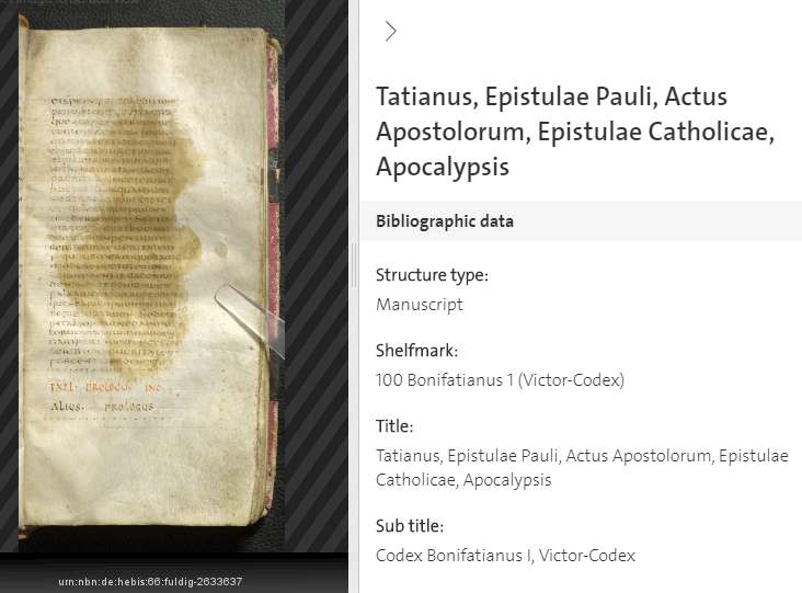 Codex Fuldensis ( 5 ) Folio 871.434v